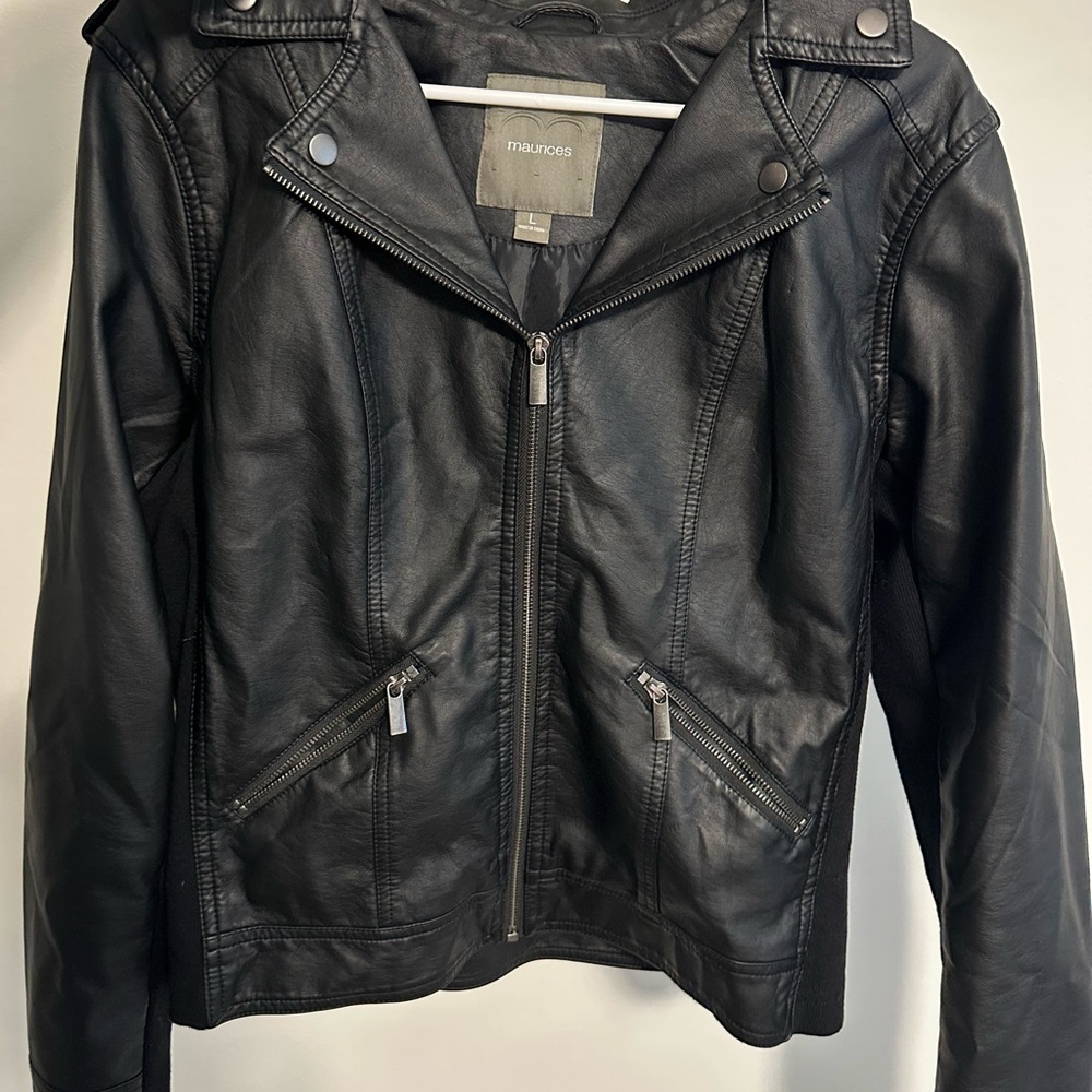 Maurices Classic Black Leather Jacket
